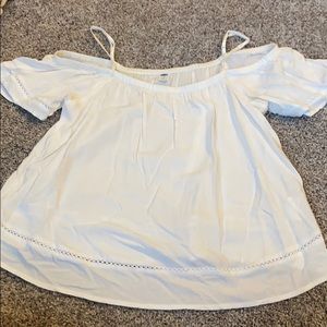 White off the shoulder shirt